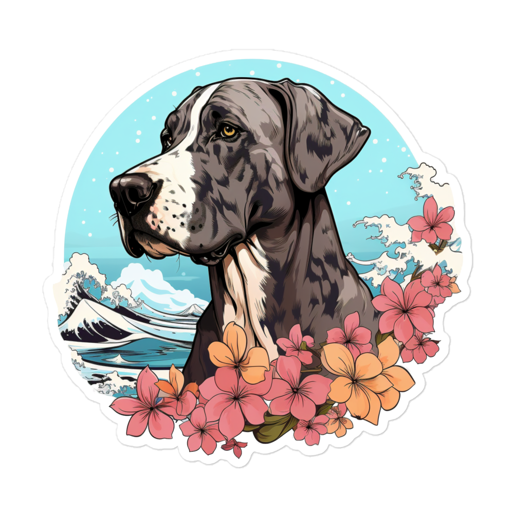 Aloha Great Dane - Sticker