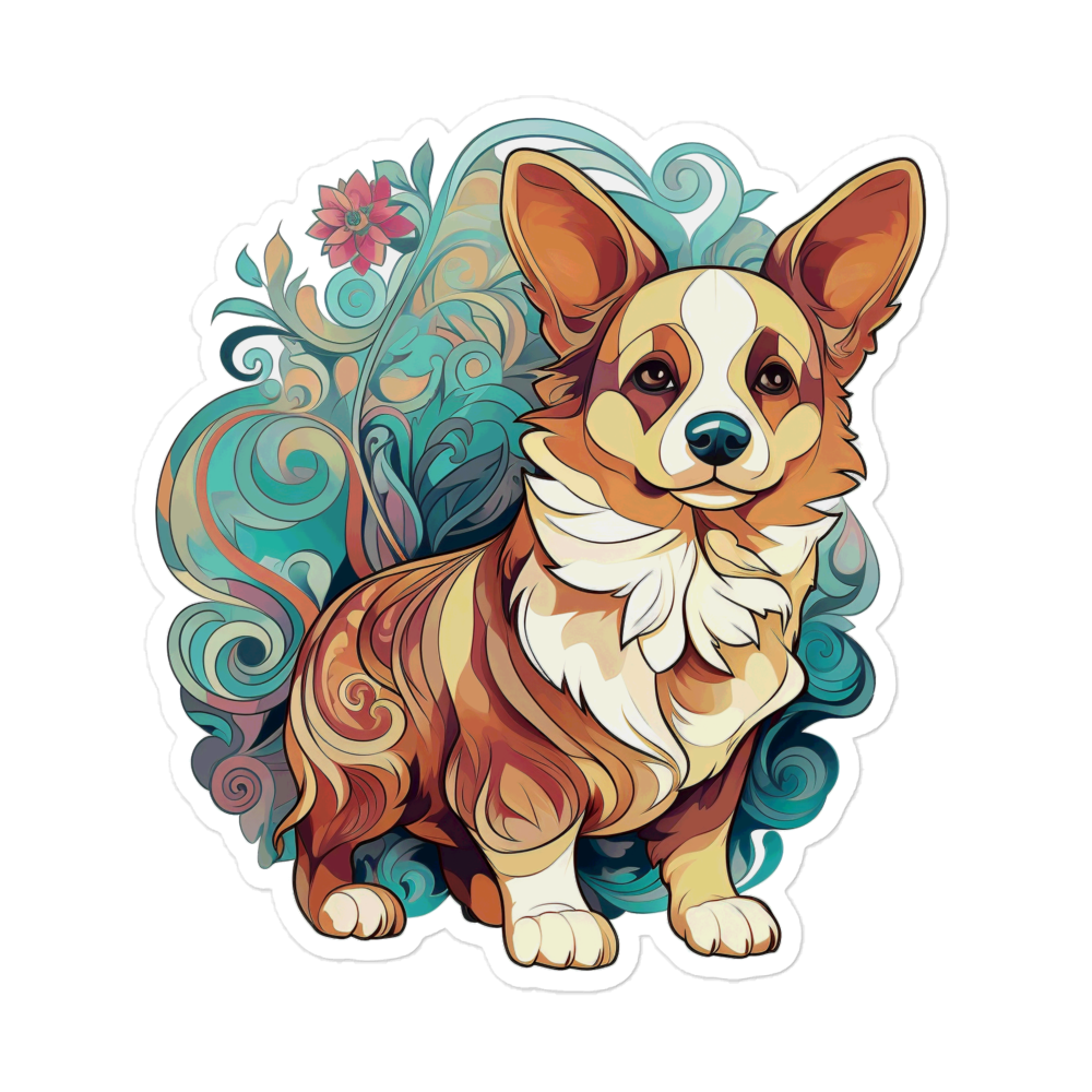 Nouveau Corgi - Sticker