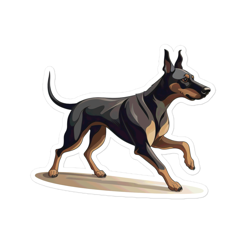 Playful Puppers Doberman - Sticker