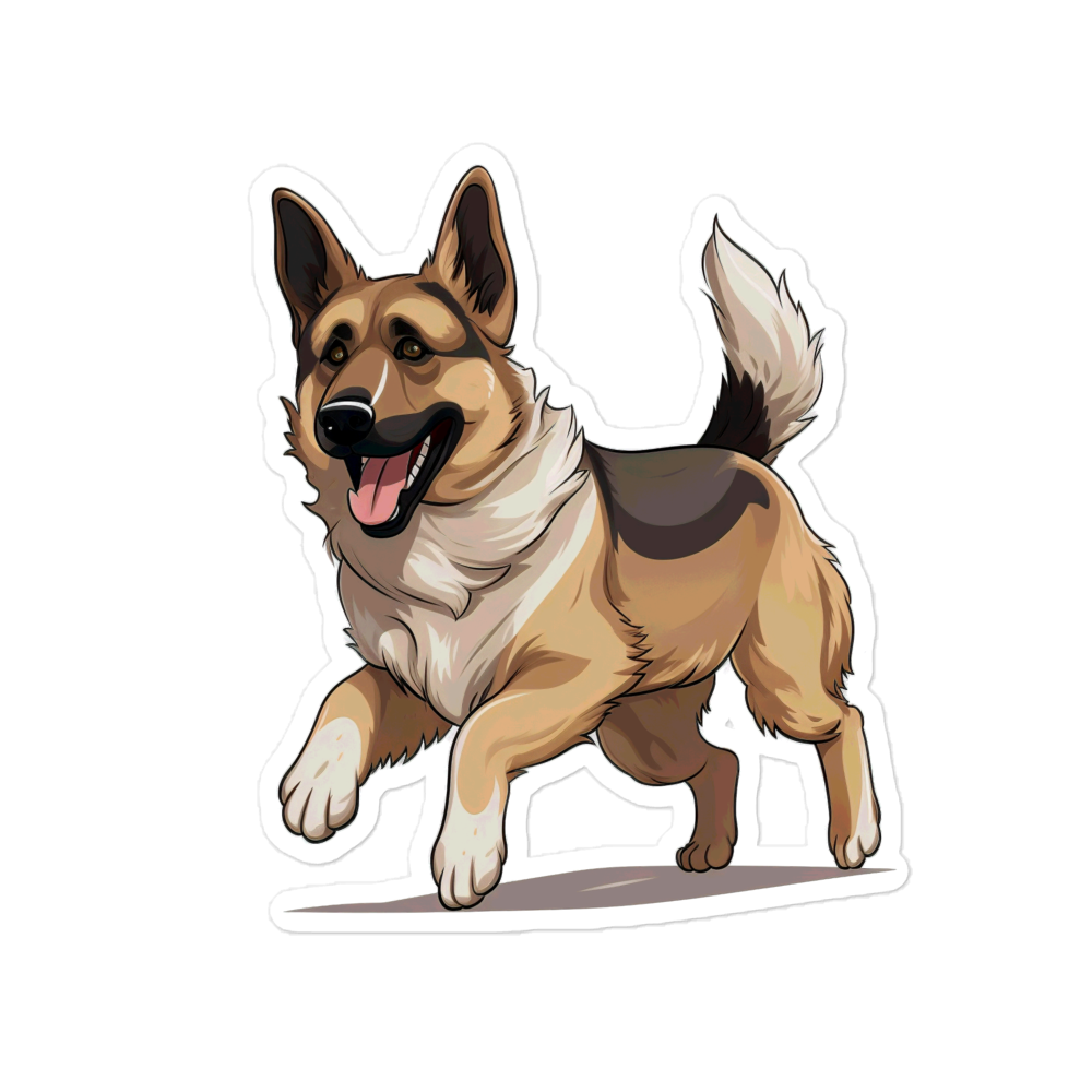 Playful Puppers German Shepherd - Sticker