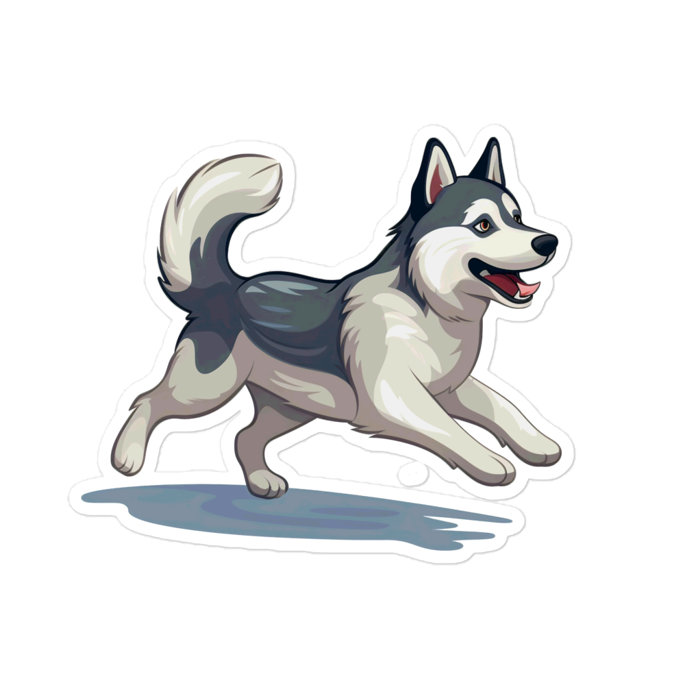 Playful Puppers Husky - Sticker