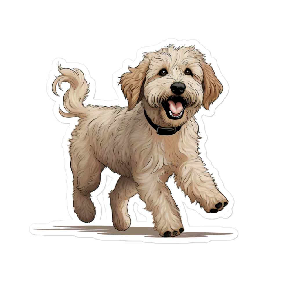 Playful Puppers Labradoodle - Sticker