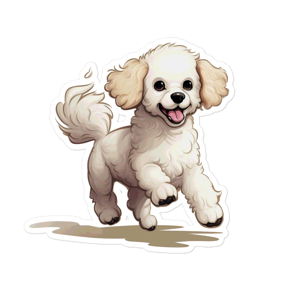 Playful Puppers Poodle - Sticker