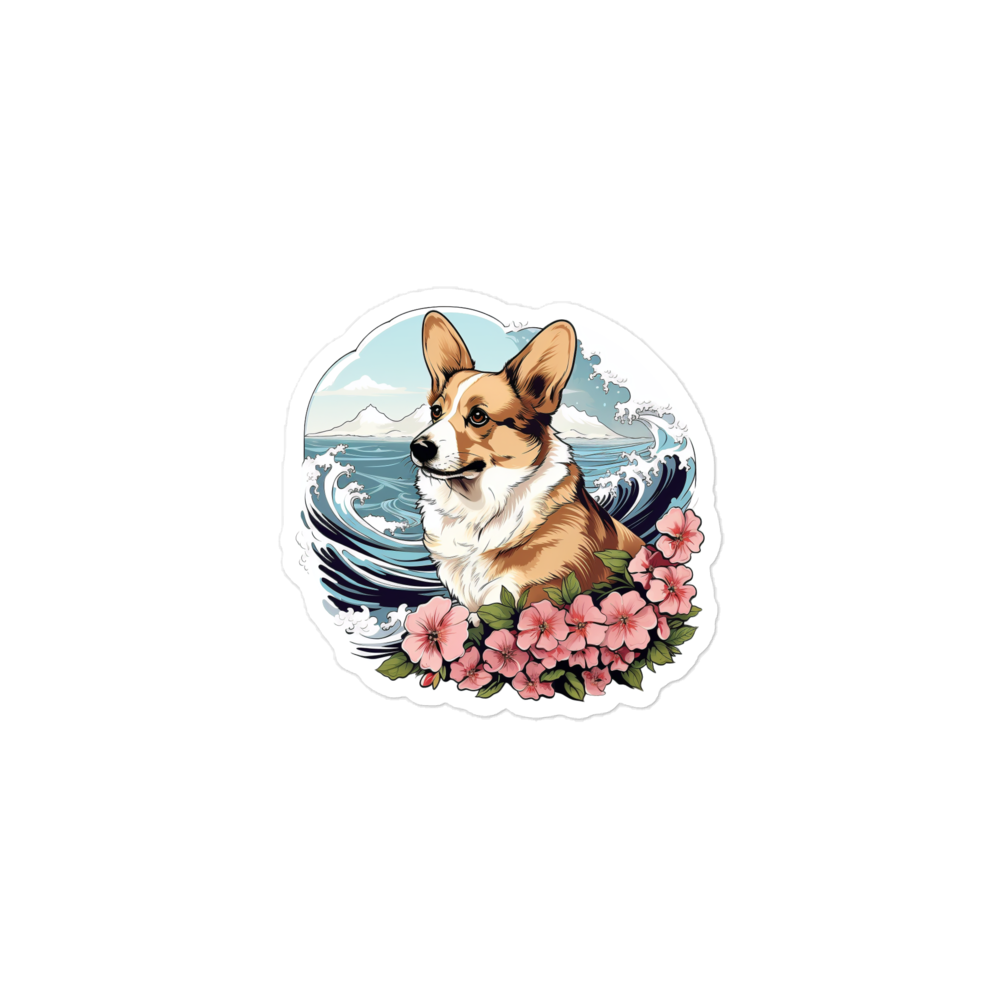 Aloha Corgi - Sticker
