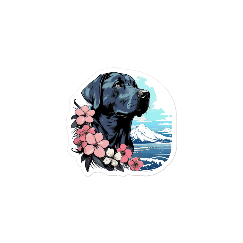 Aloha Black Labrador Retriever - Sticker