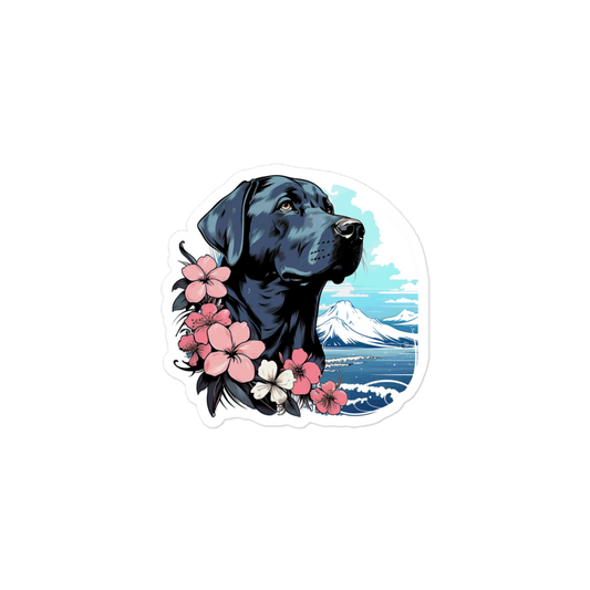 Aloha Black Labrador Retriever - Sticker
