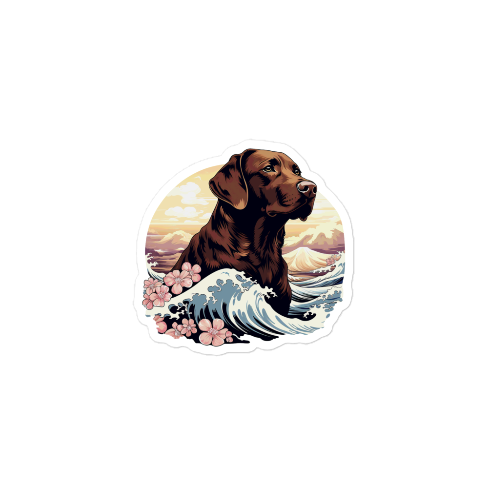 Aloha Chocolate Labrador Retriever - Sticker
