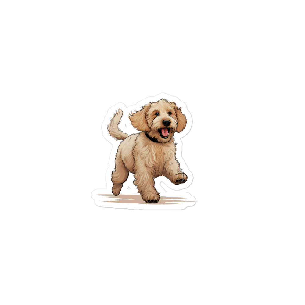 Playful Puppers Goldendoodle - Sticker