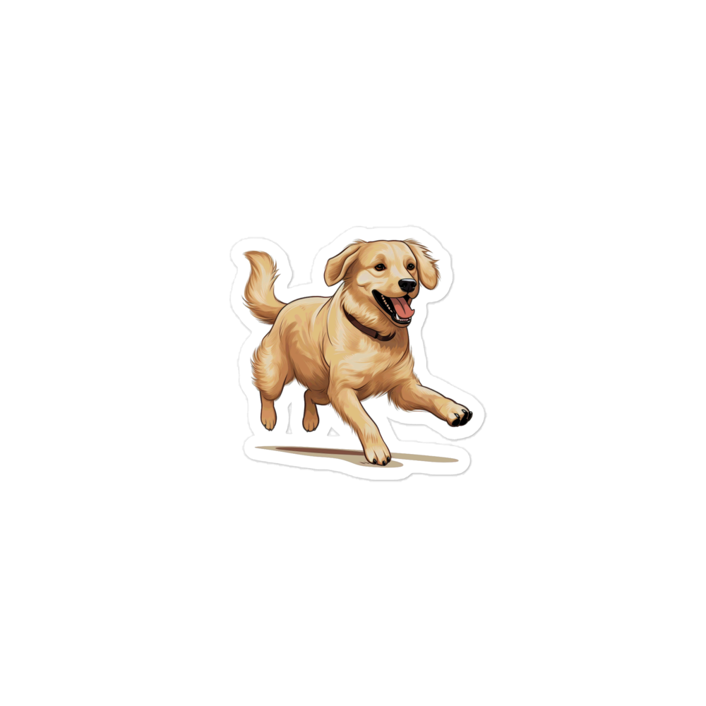 Playful Puppers Golden Retriever - Sticker