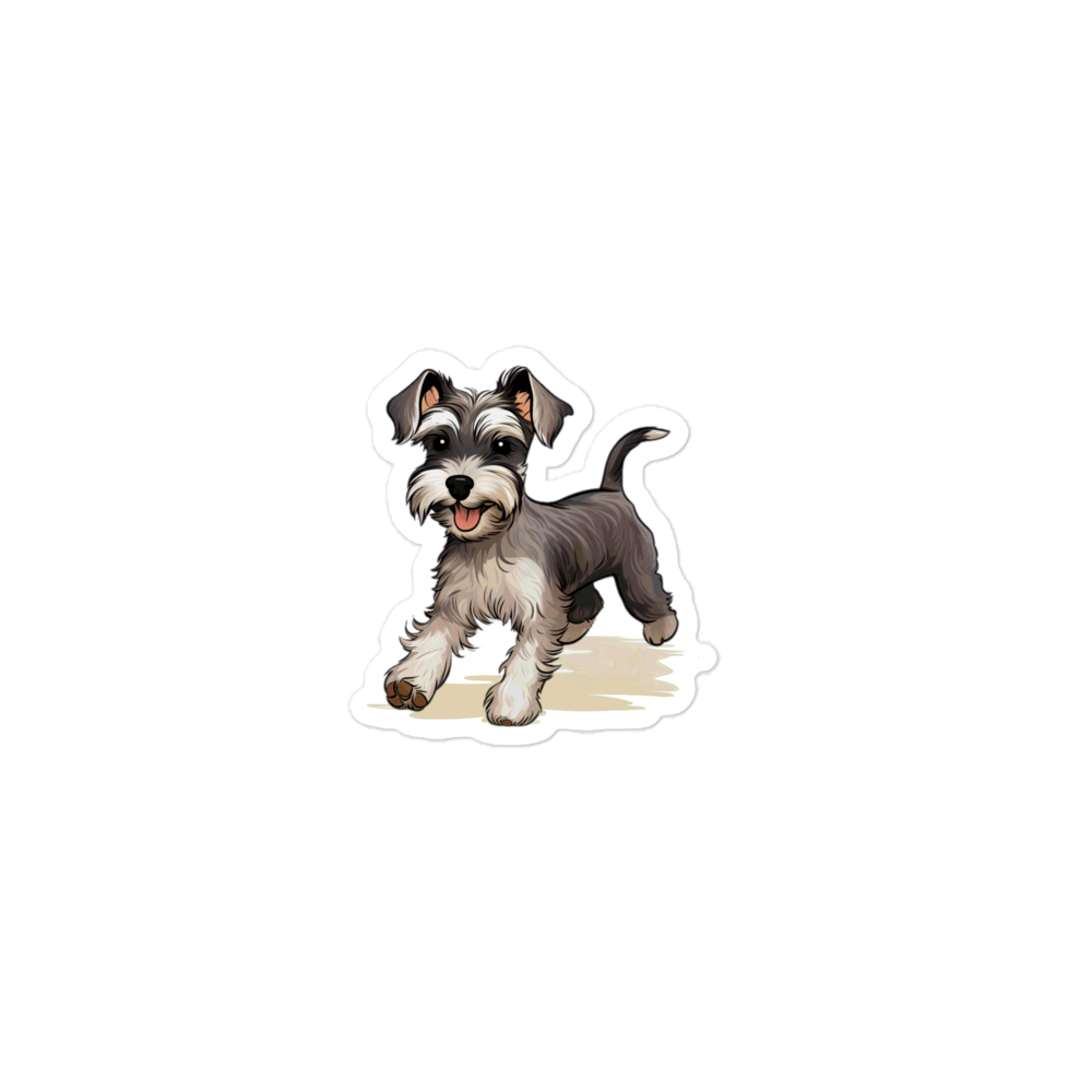 Playful Puppers Miniature Schnauzer - Sticker