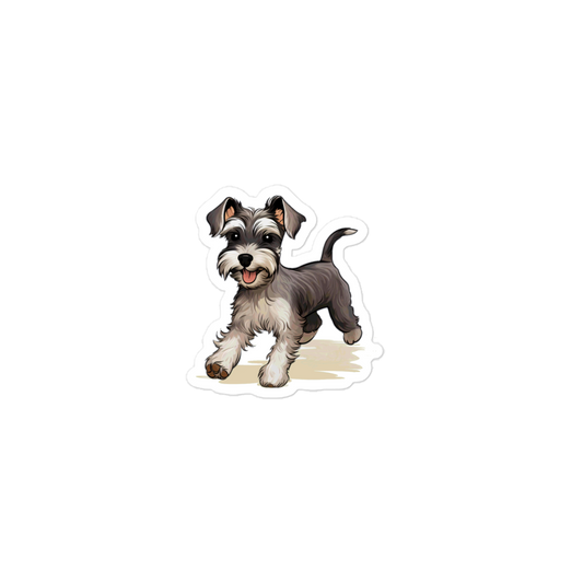 Playful Puppers Miniature Schnauzer - Sticker