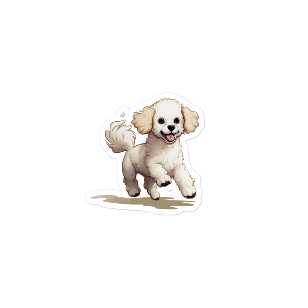 Playful Puppers Poodle - Sticker