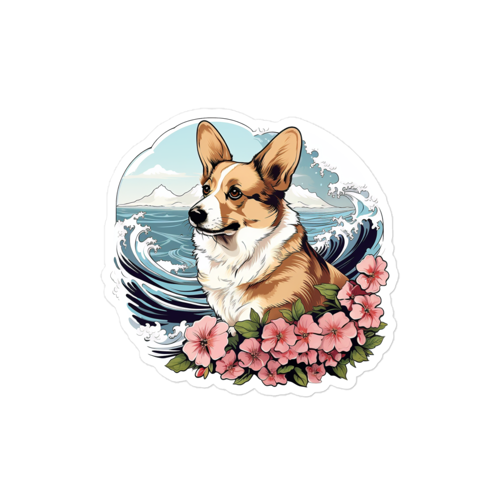 Aloha Corgi - Sticker