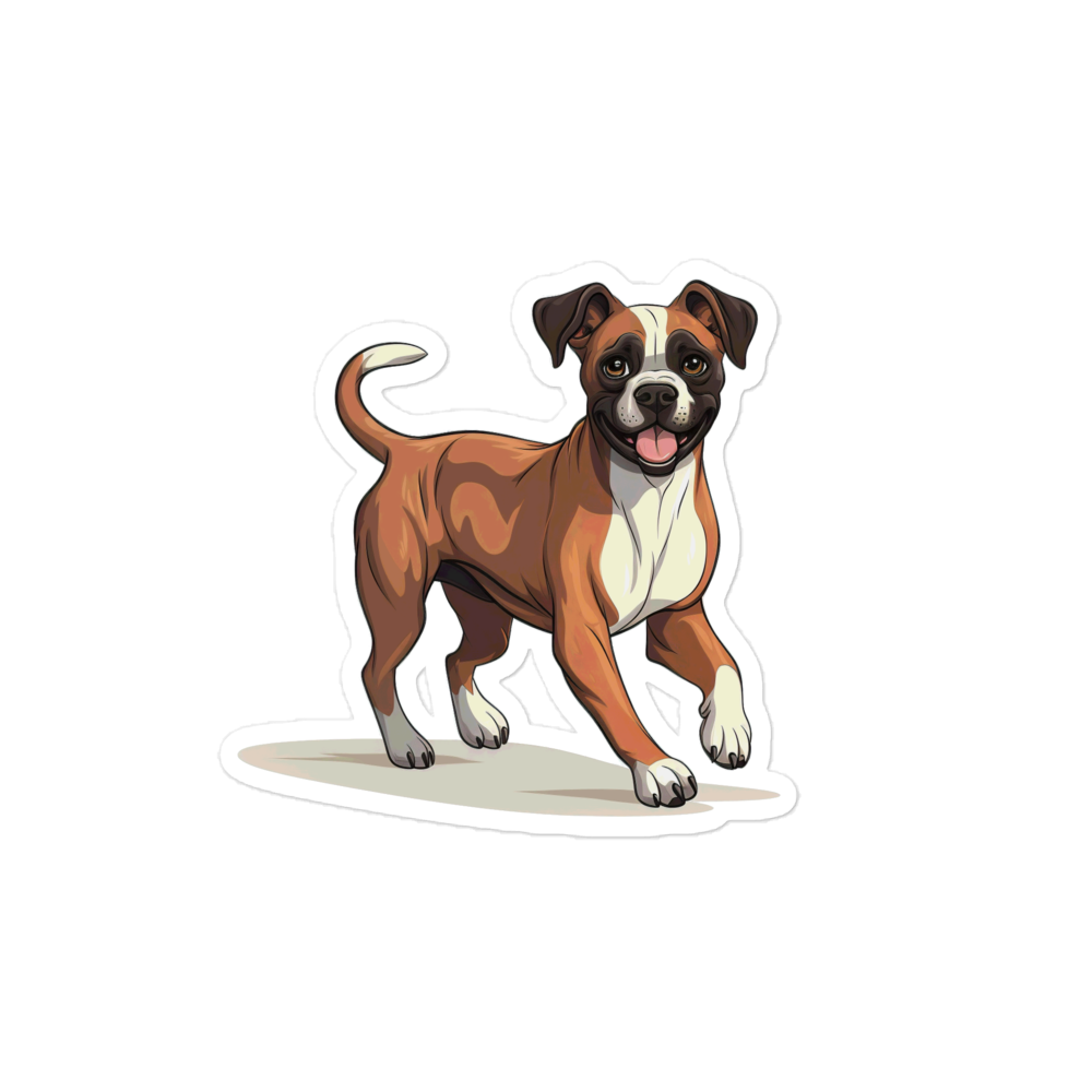 Playful Puppers Boxer - Sticker