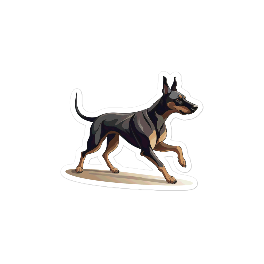 Playful Puppers Doberman - Sticker