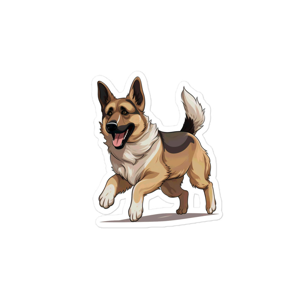 Playful Puppers German Shepherd - Sticker