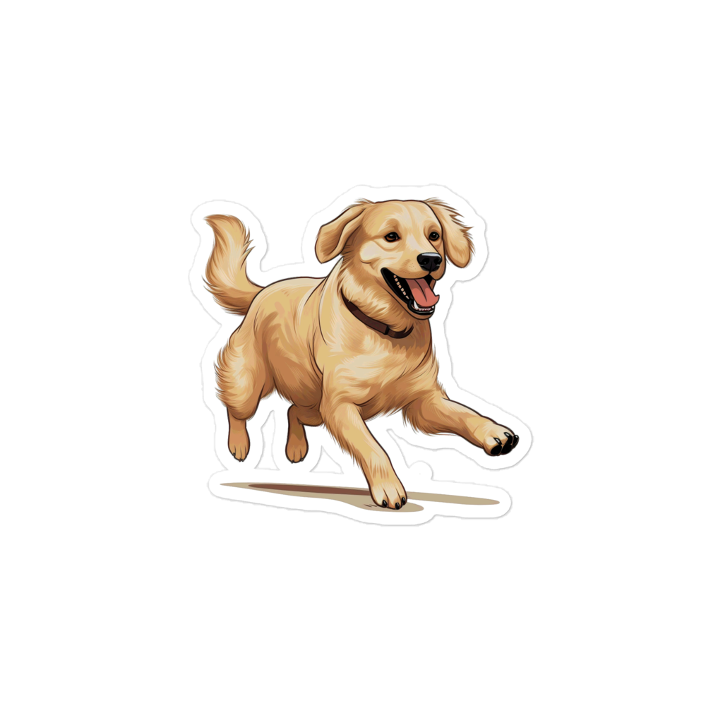Playful Puppers Golden Retriever - Sticker
