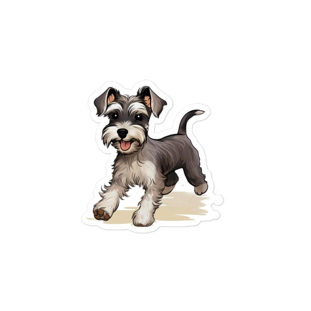 Playful Puppers Miniature Schnauzer - Sticker