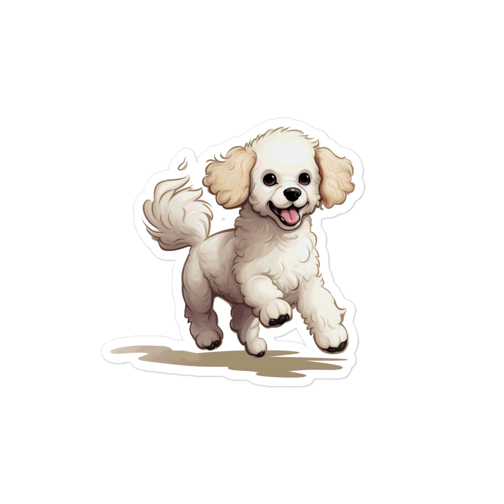 Playful Puppers Poodle - Sticker