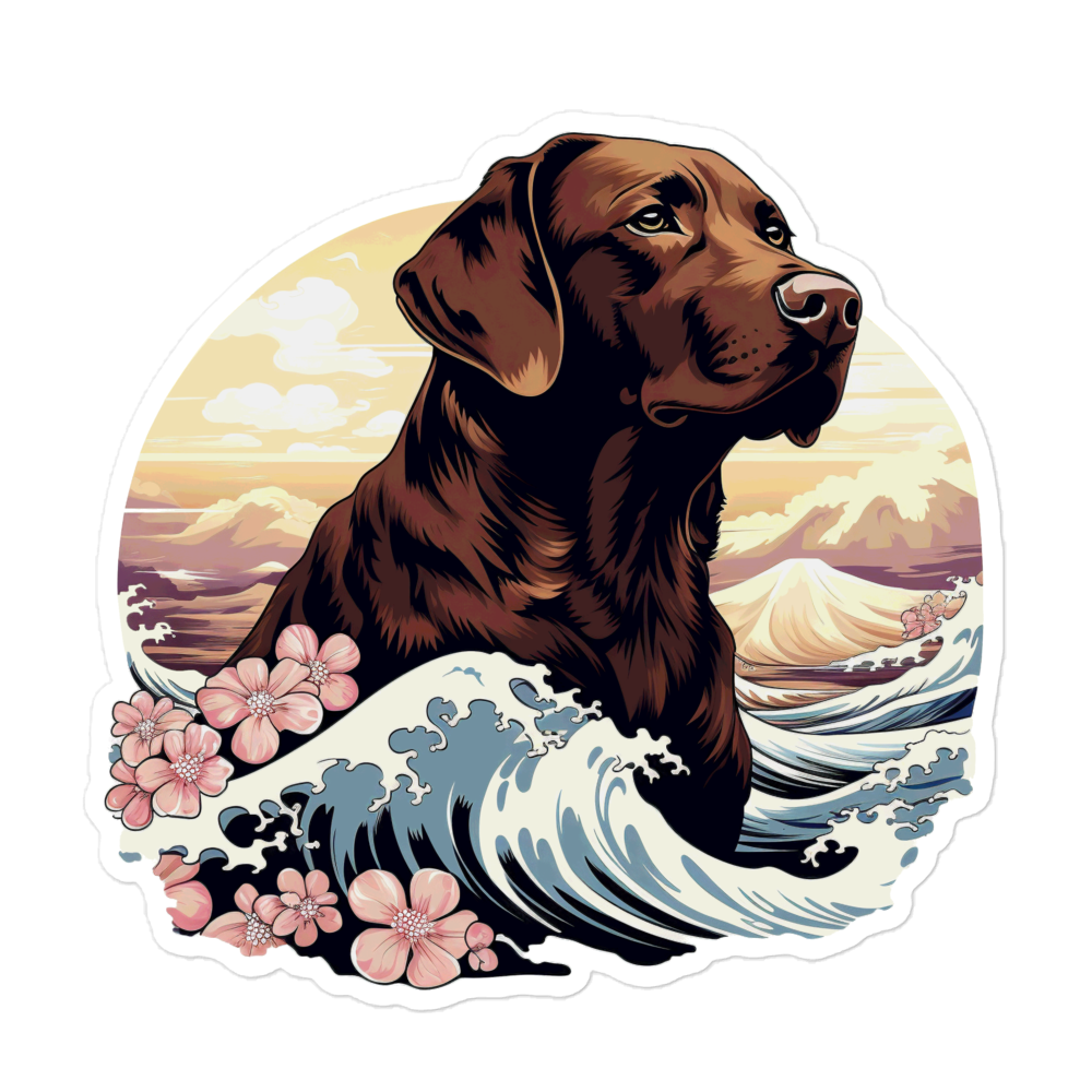 Aloha Chocolate Labrador Retriever - Sticker