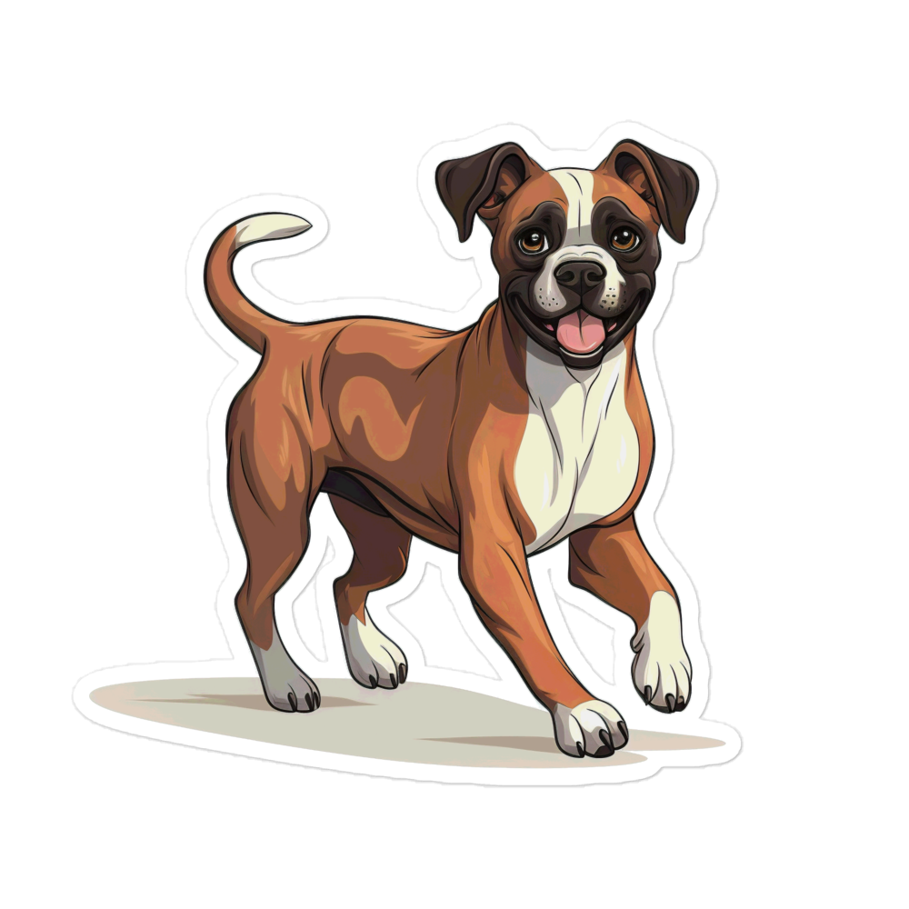 Playful Puppers Boxer - Sticker