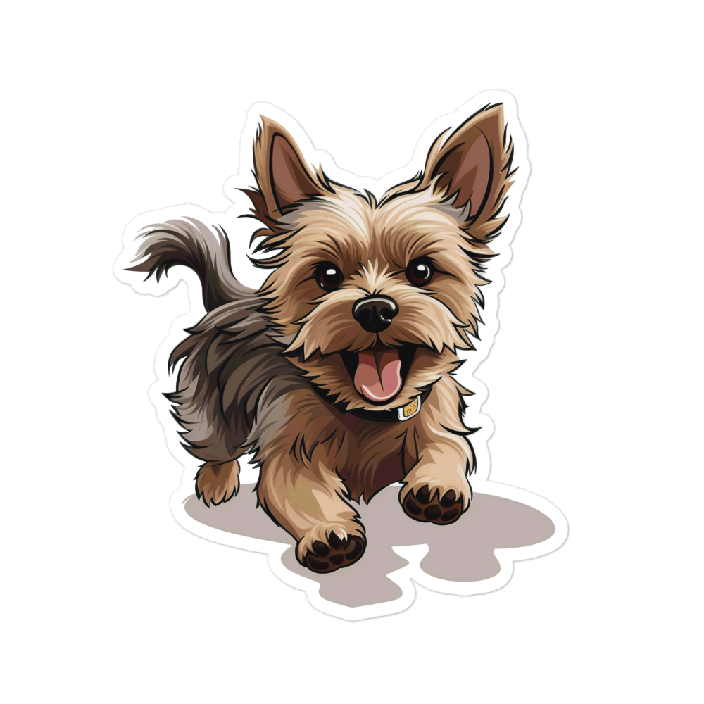 Playful Puppers Yorkshire Terrier - Sticker