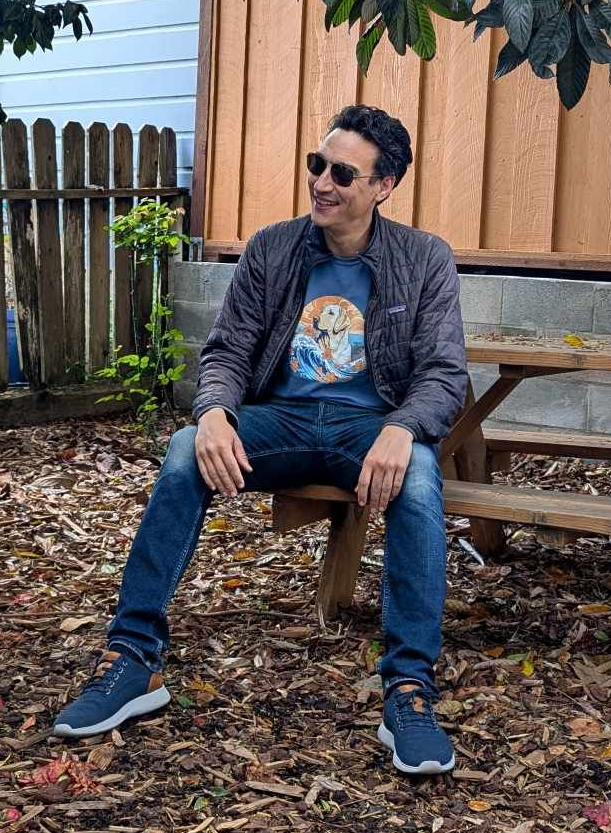 Sean wearing a Paw Print Boutique shirt