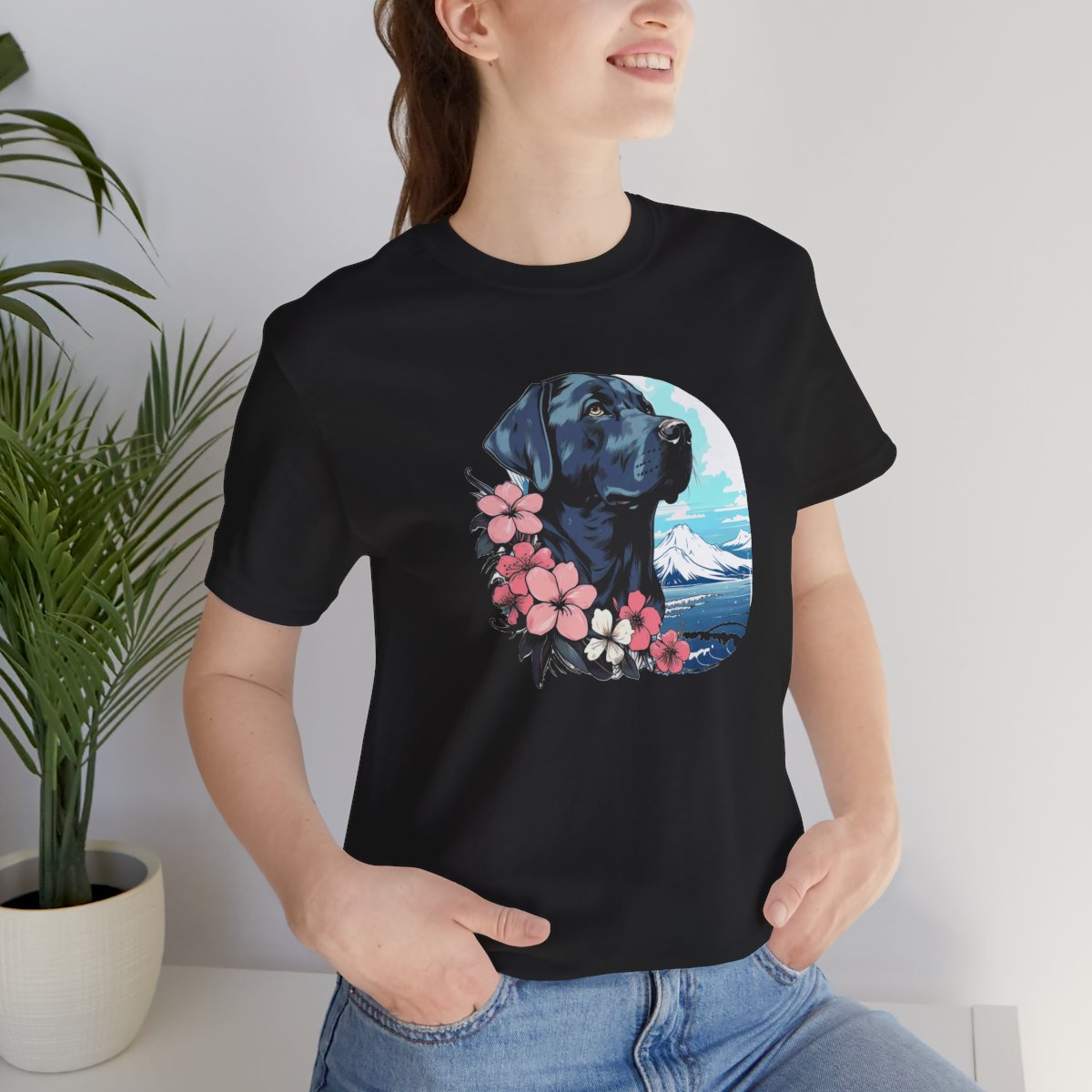 Aloha Black Labrador Retriever - Men's Tee - lifestyle