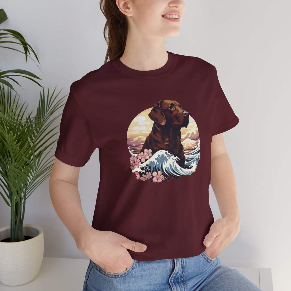 Aloha Chocolate Labrador Retriever - Men's Tee - lifestyle
