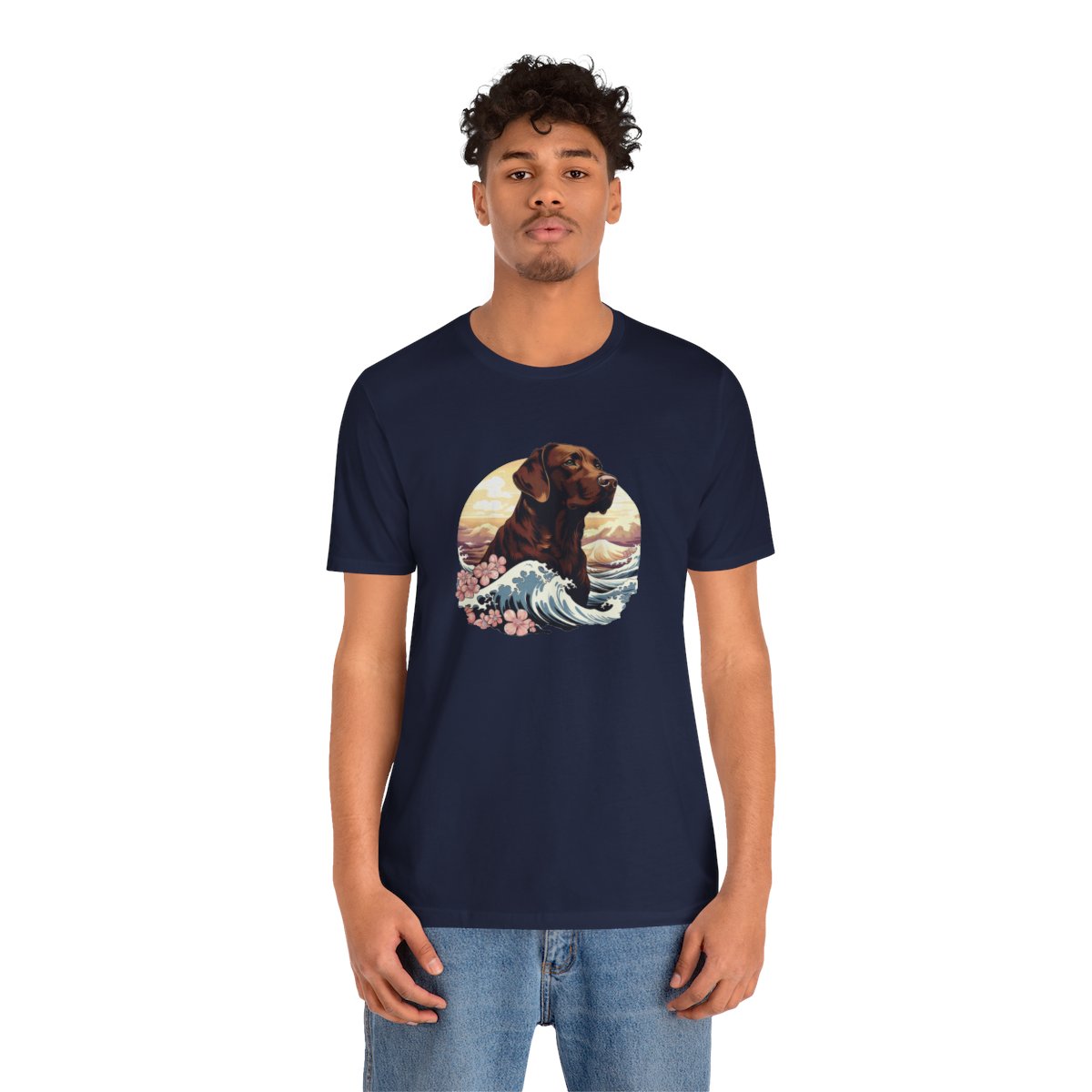 Aloha Chocolate Labrador Retriever - Men's Tee - person2