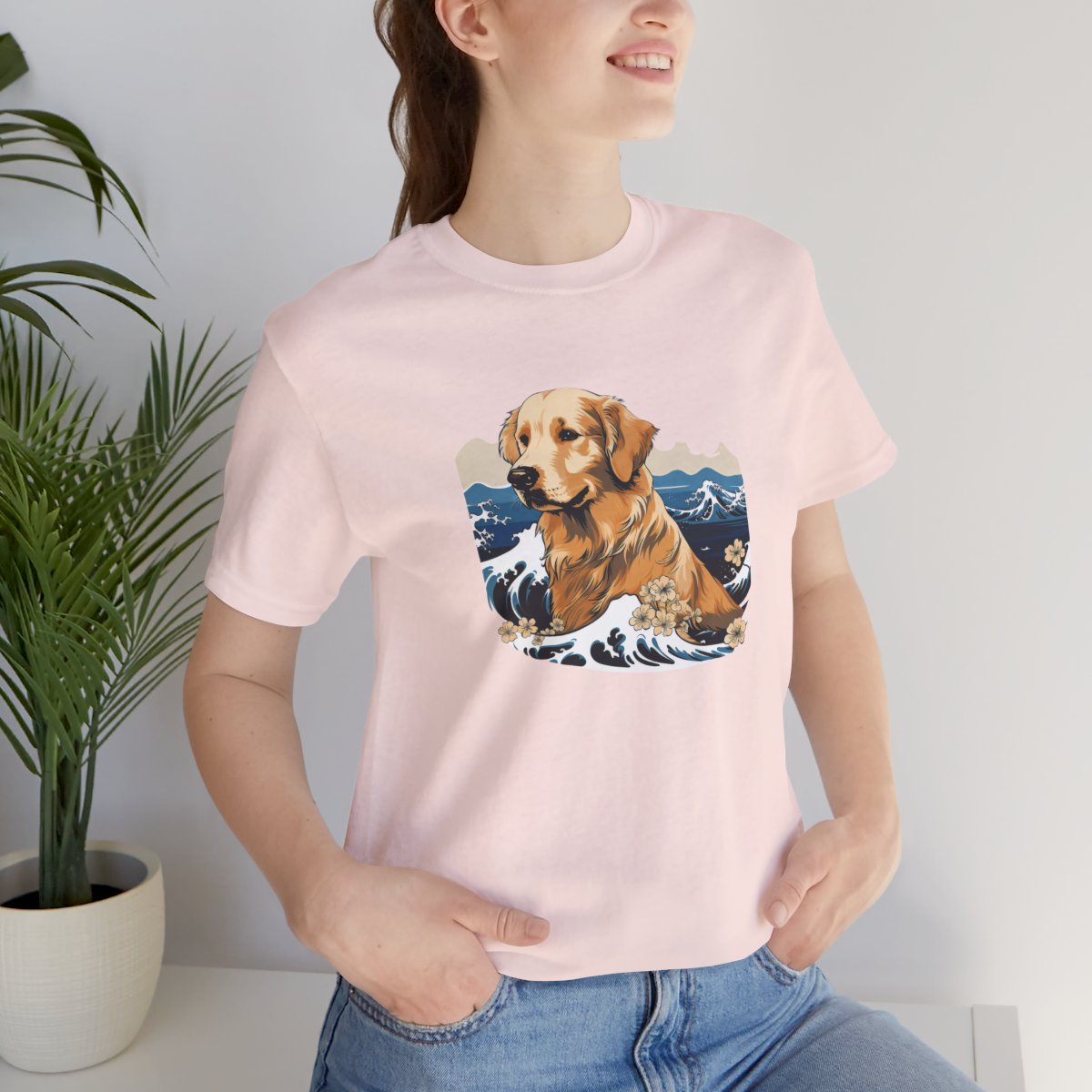 Aloha Golden Retriever - Men's Tee - lifestyle