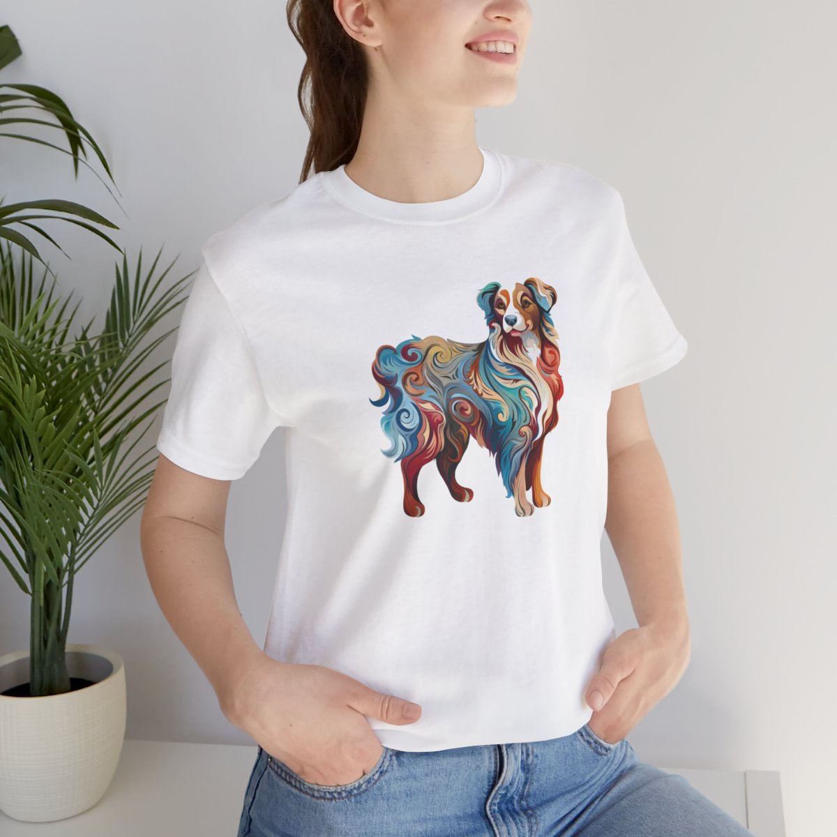 Art Nouveau Australian Shepherd - Men's Tee - lifestyle