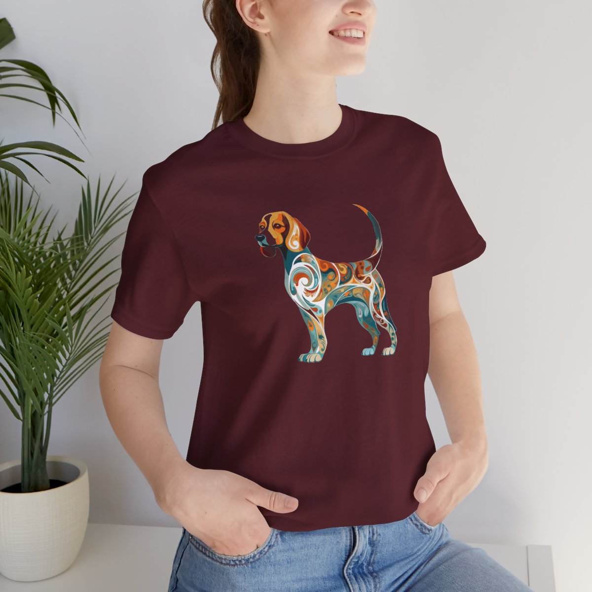 Art Nouveau Beagle - Men's Tee - lifestyle