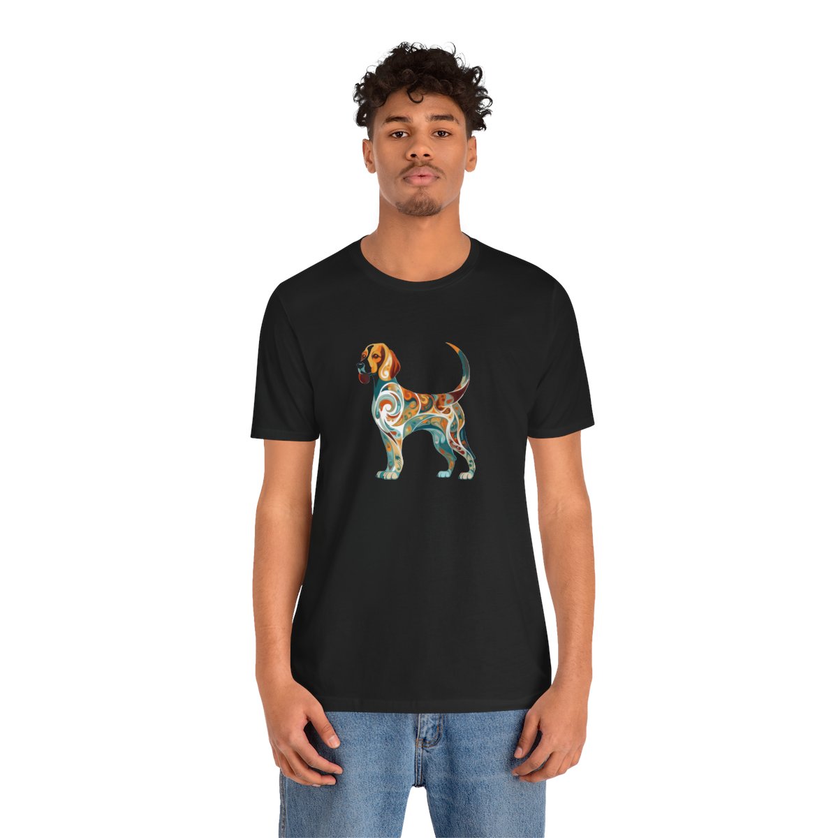 Art Nouveau Beagle - Men's Tee - person2