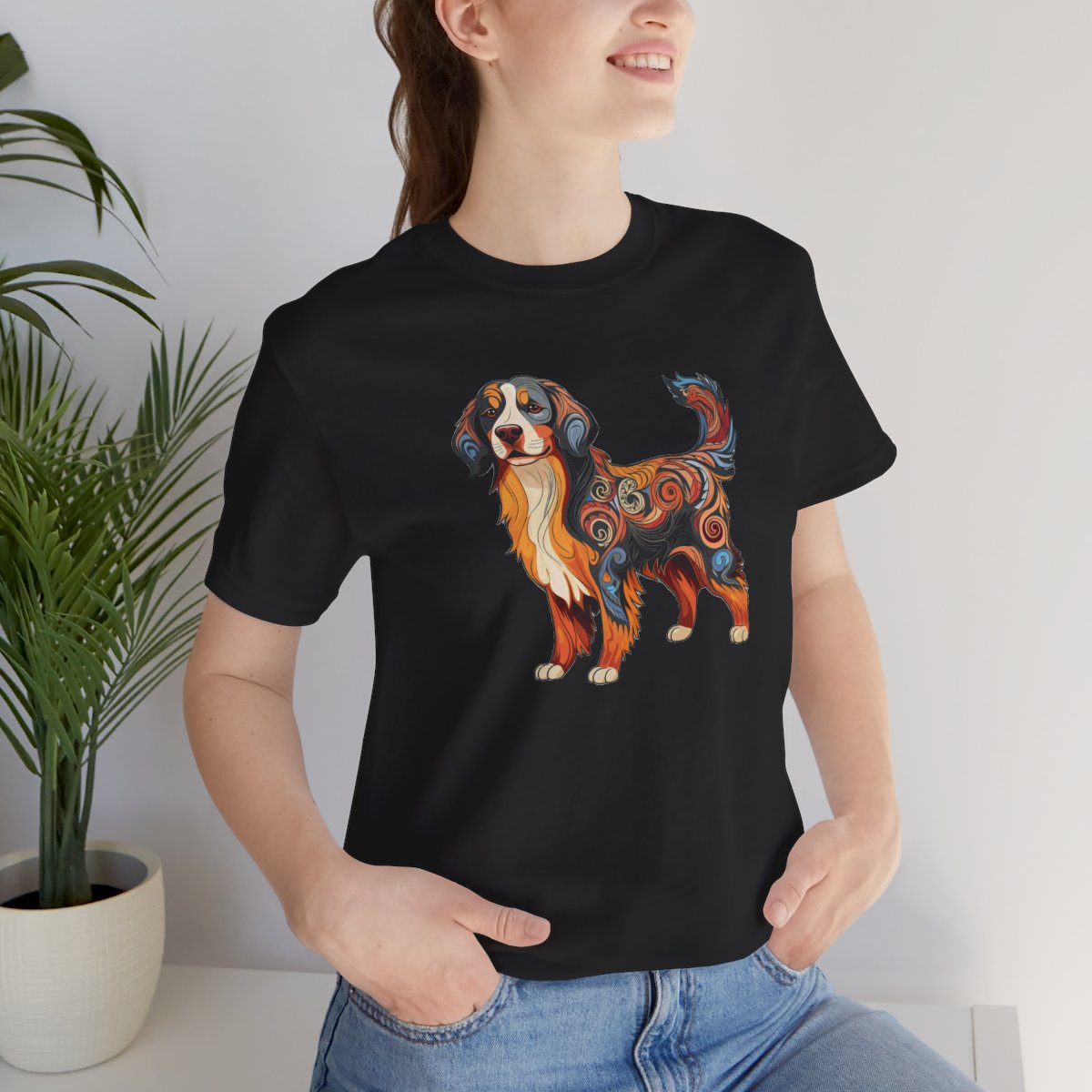 Art Nouveau Bernese Mountain Dog - Men's Tee - lifestyle