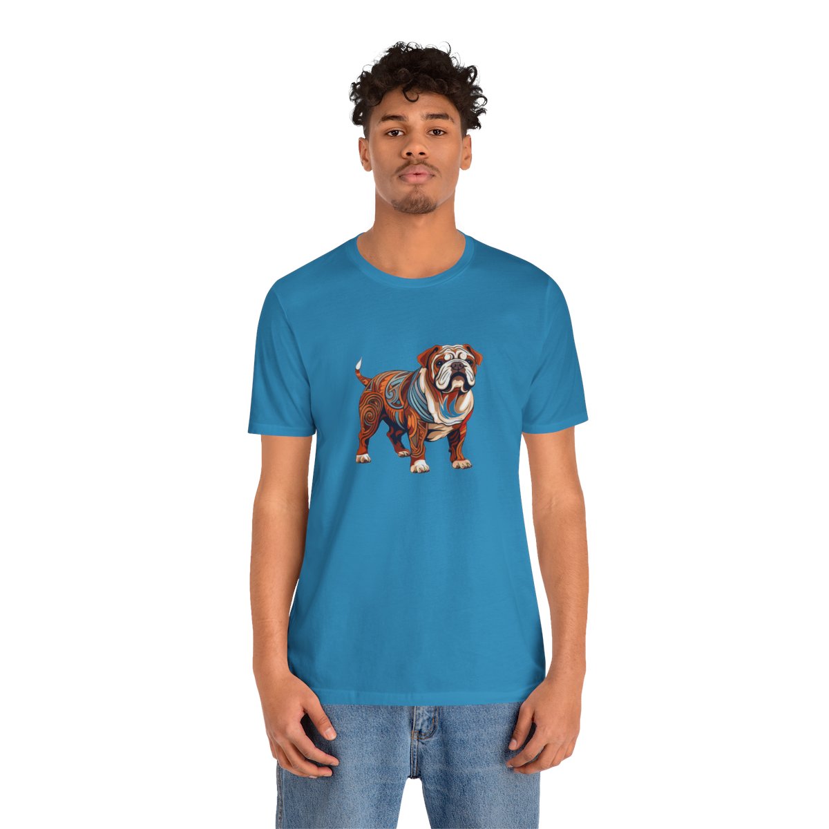 Art Nouveau Bulldog - Men's Tee - person2