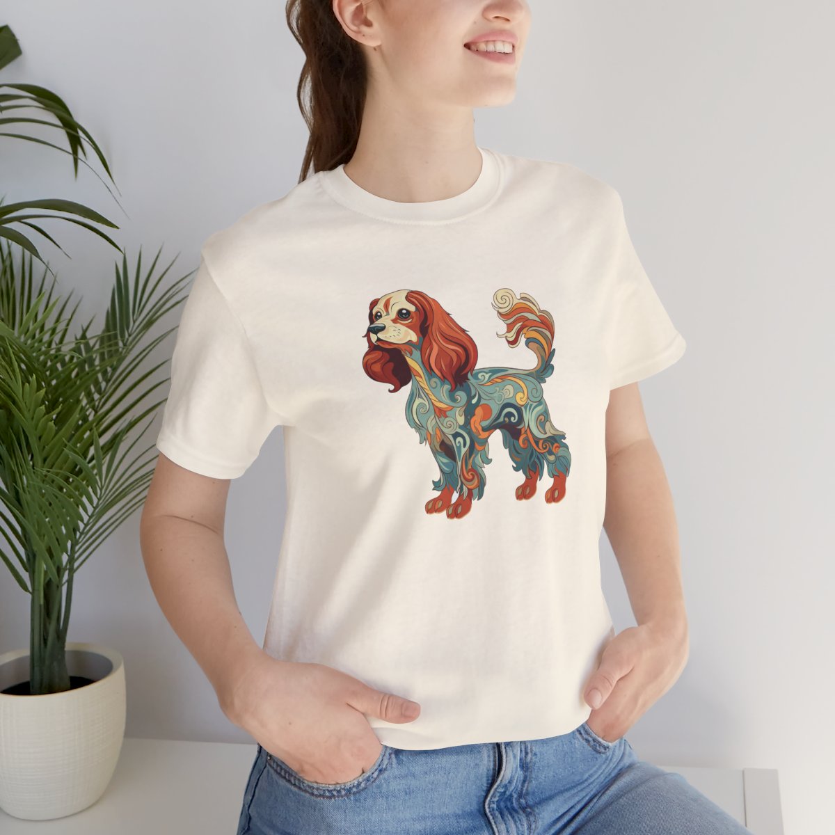 Art Nouveau Cavalier King Charles - Men's Tee - lifestyle