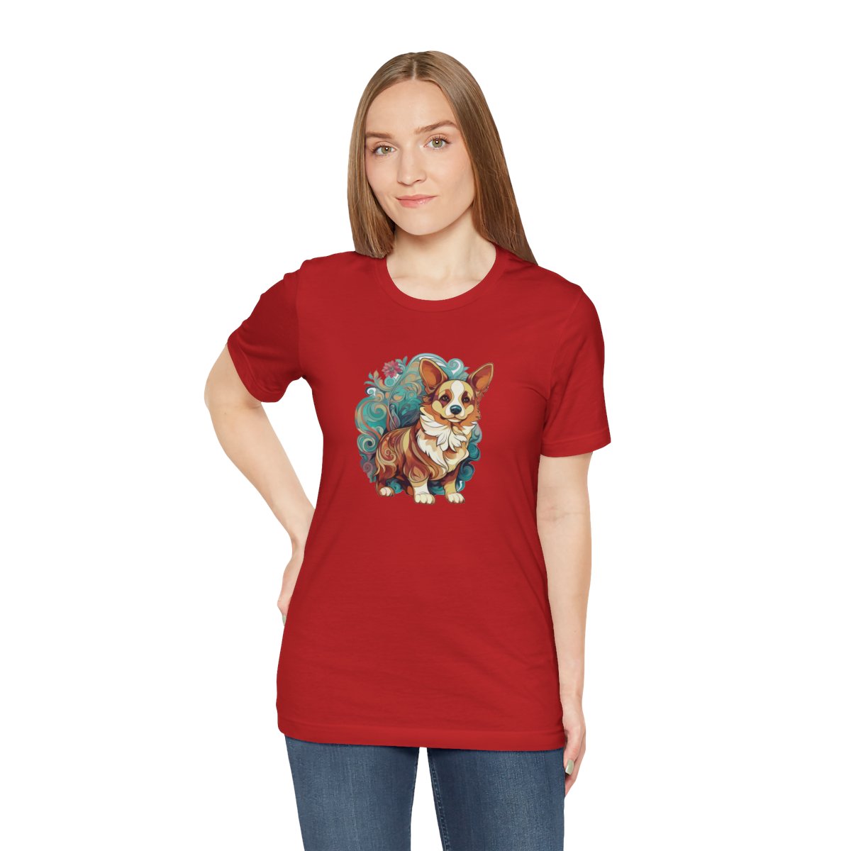 Art Nouveau Corgi - Men's Tee - person3