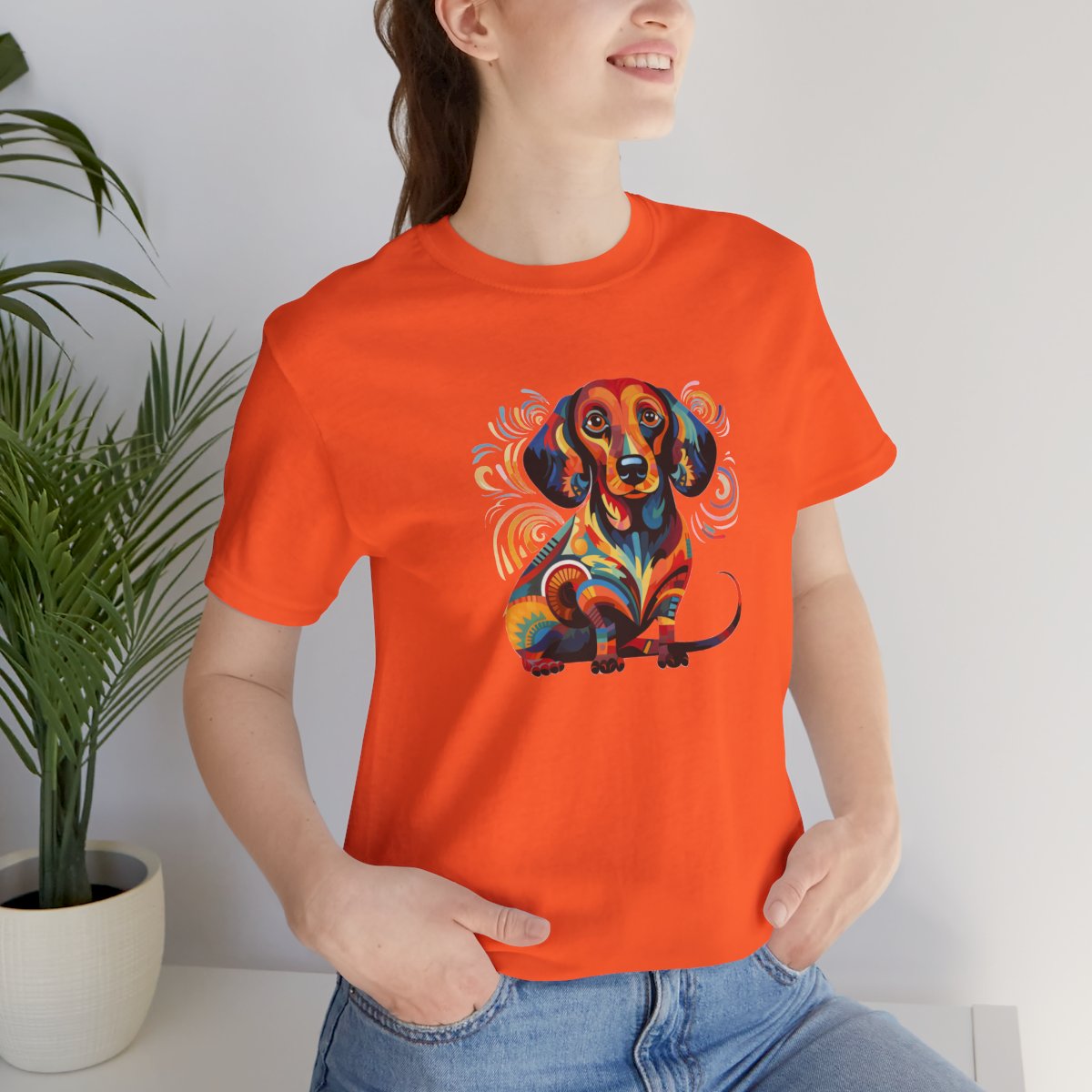 Art Nouveau Dachshund - Men's Tee - lifestyle