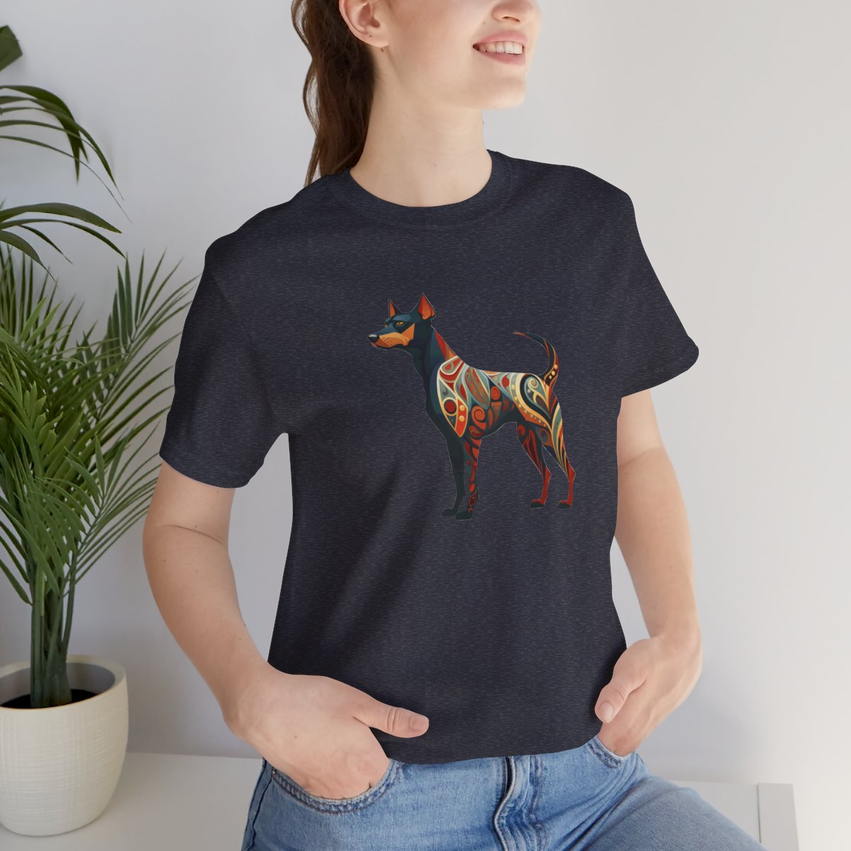 Art Nouveau Doberman - Men's Tee - lifestyle