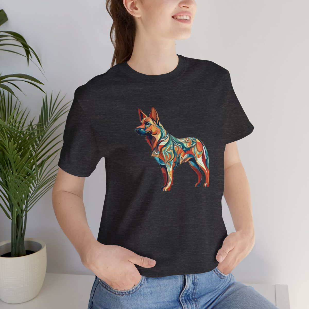 Art Nouveau German Shepherd - Men's Tee - lifestyle