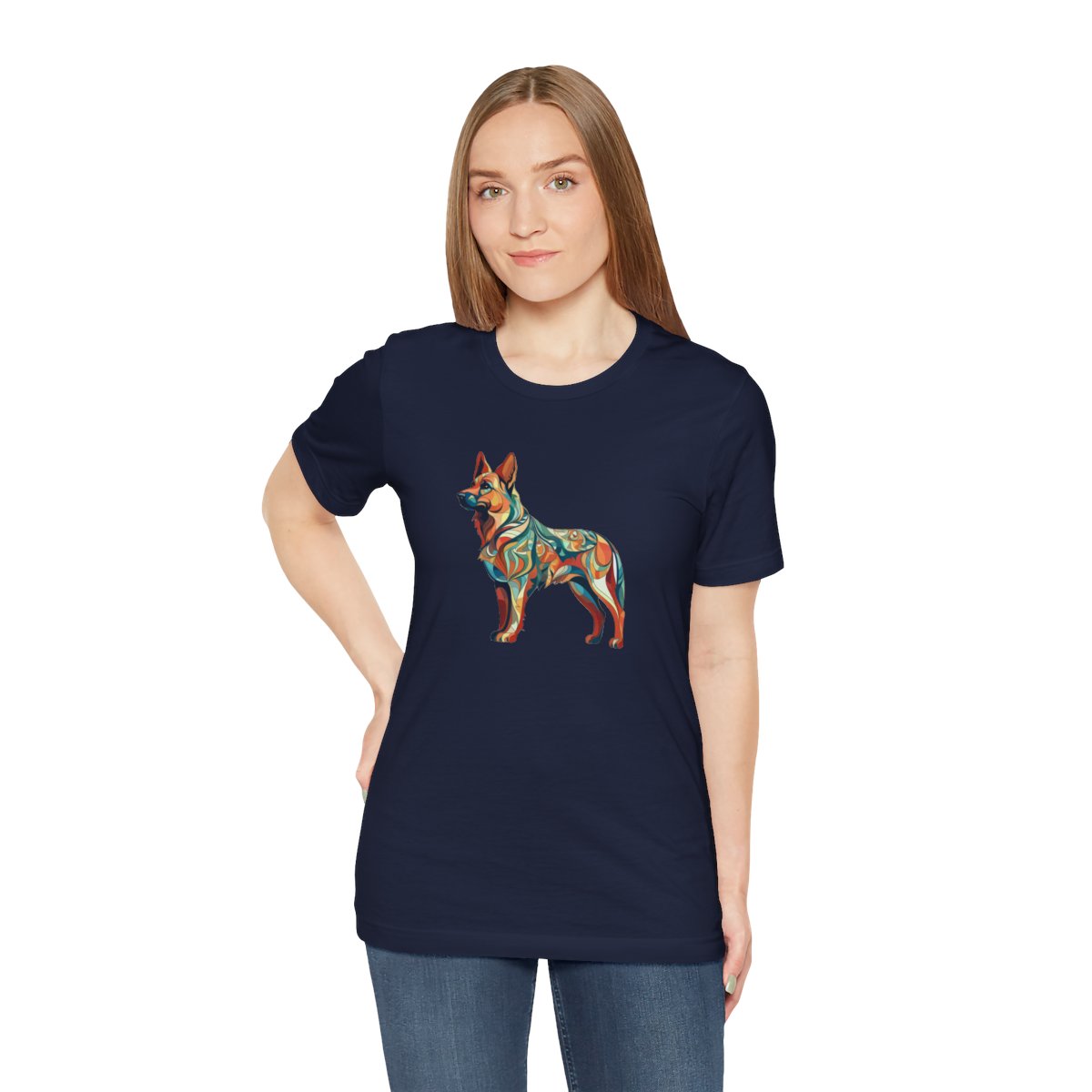 Art Nouveau German Shepherd - Men's Tee - person3