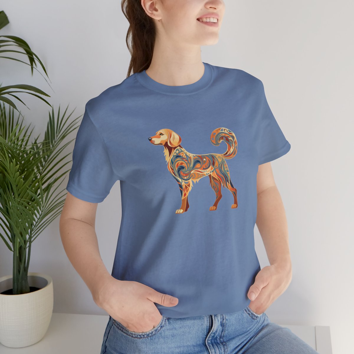 Art Nouveau Golden Retriever - Men's Tee - lifestyle