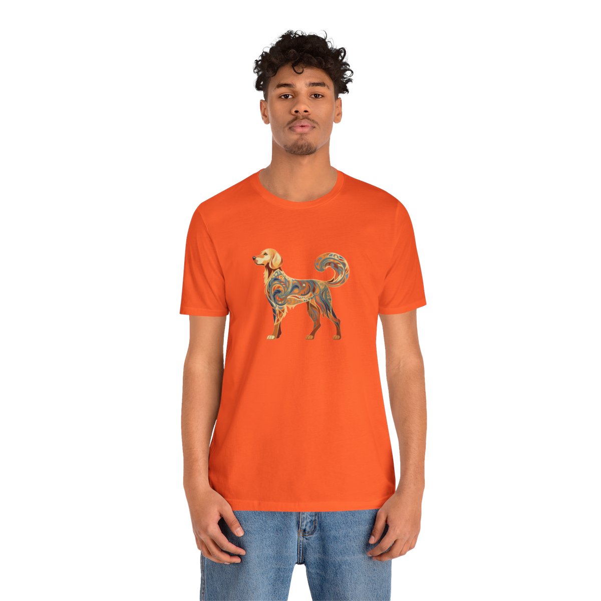 Art Nouveau Golden Retriever - Men's Tee - person2