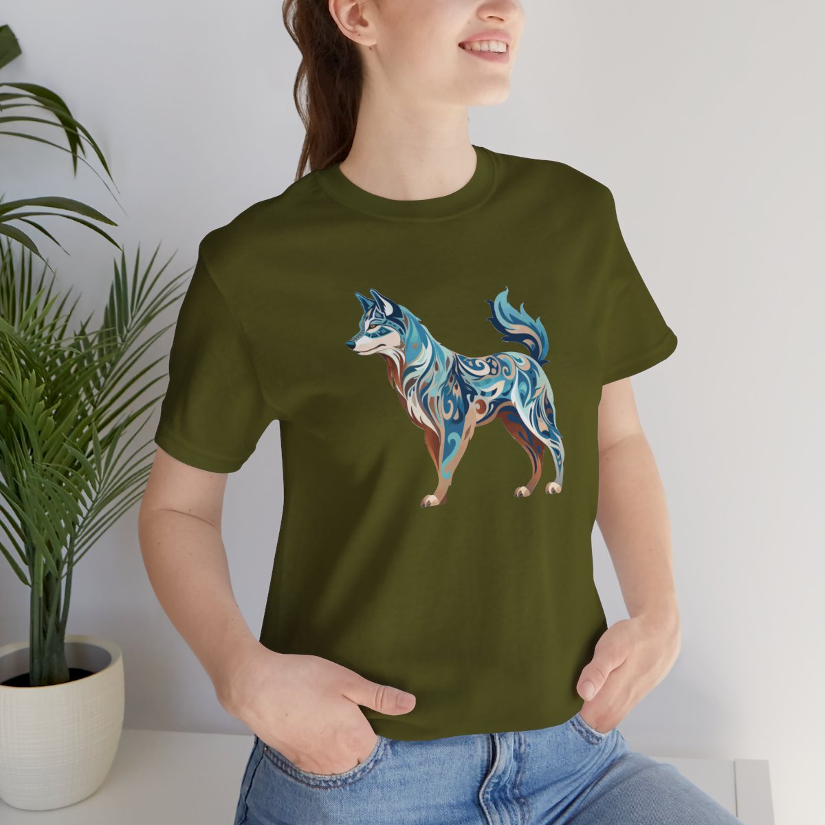 Art Nouveau Husky - Men's Tee - lifestyle