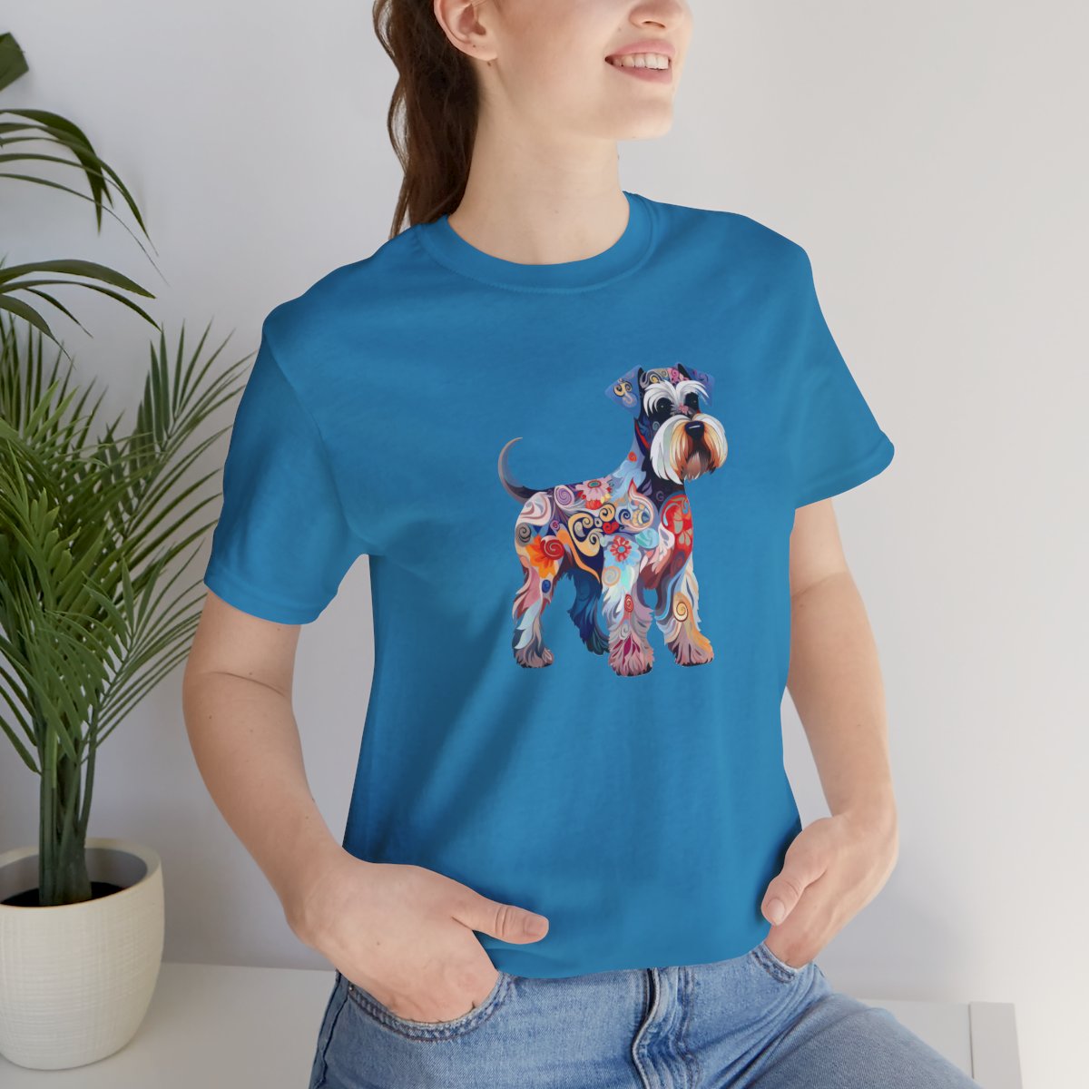 Art Nouveau Miniature Schnauzer - Men's Tee - lifestyle