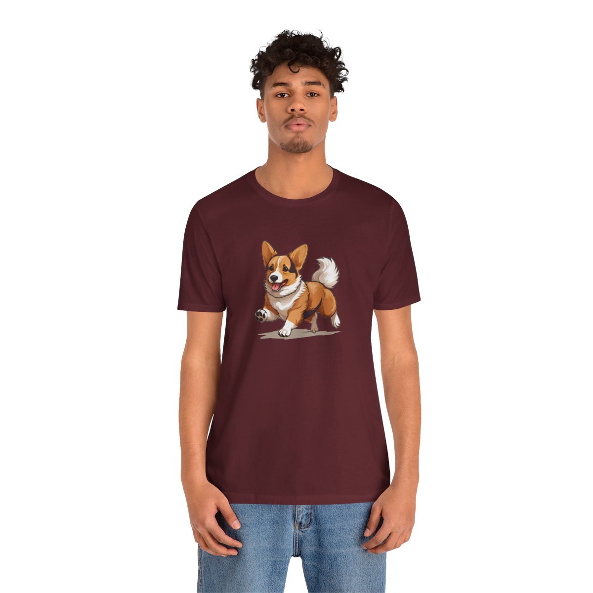 Playful Puppers Corgi - Men's Tee - person2