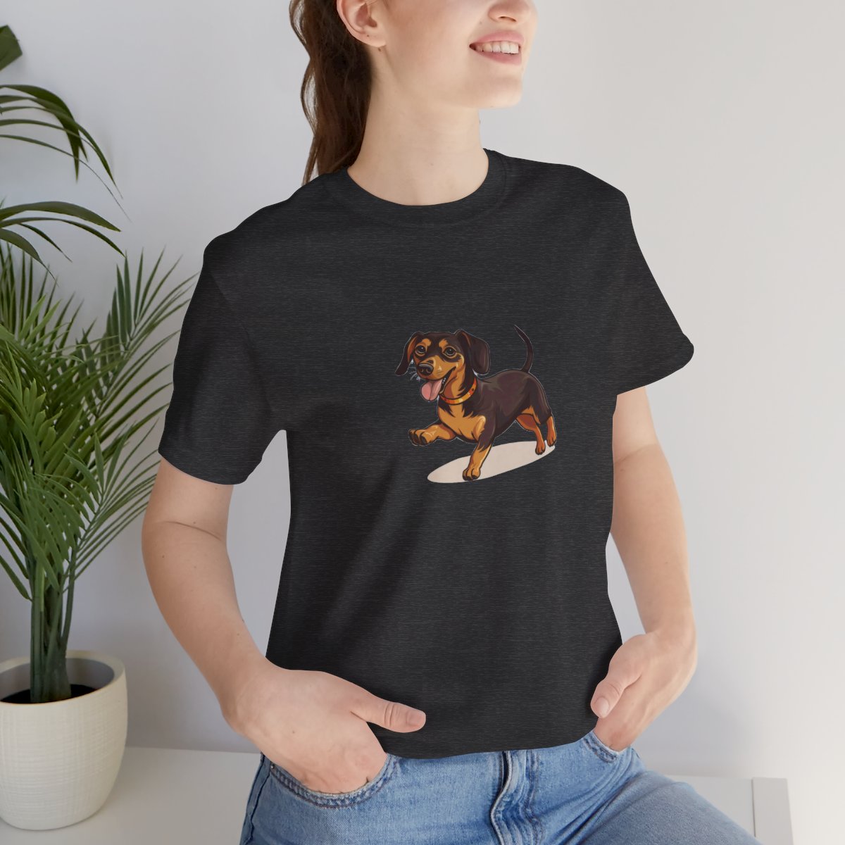 Playful Puppers Dachshund - Men's Tee - lifestyle
