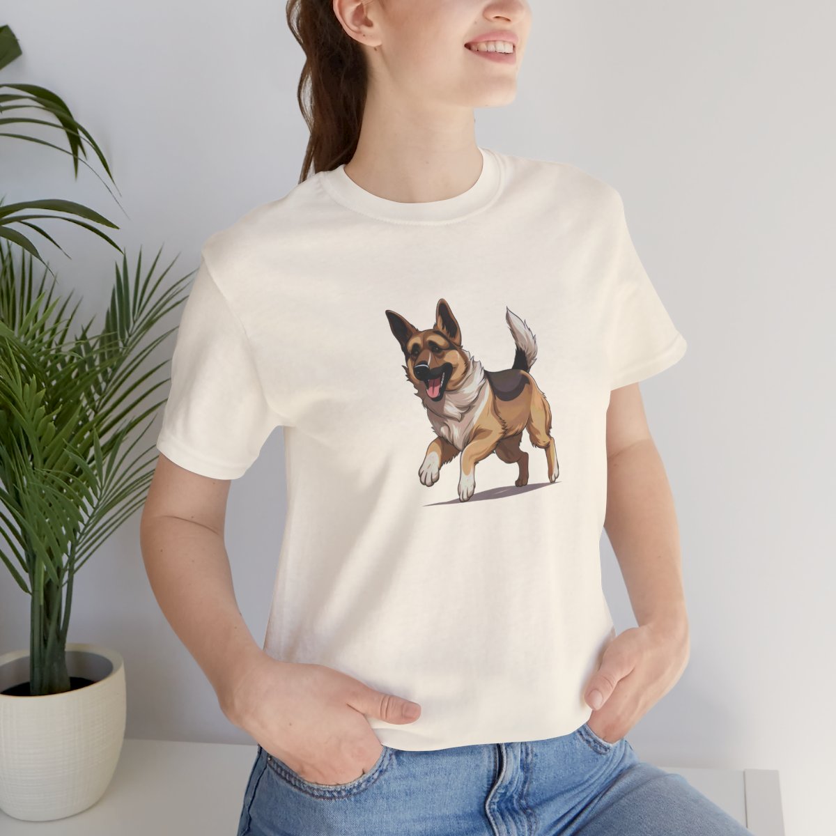 Playful Puppers German Shepherd - Men's Tee - lifestyle