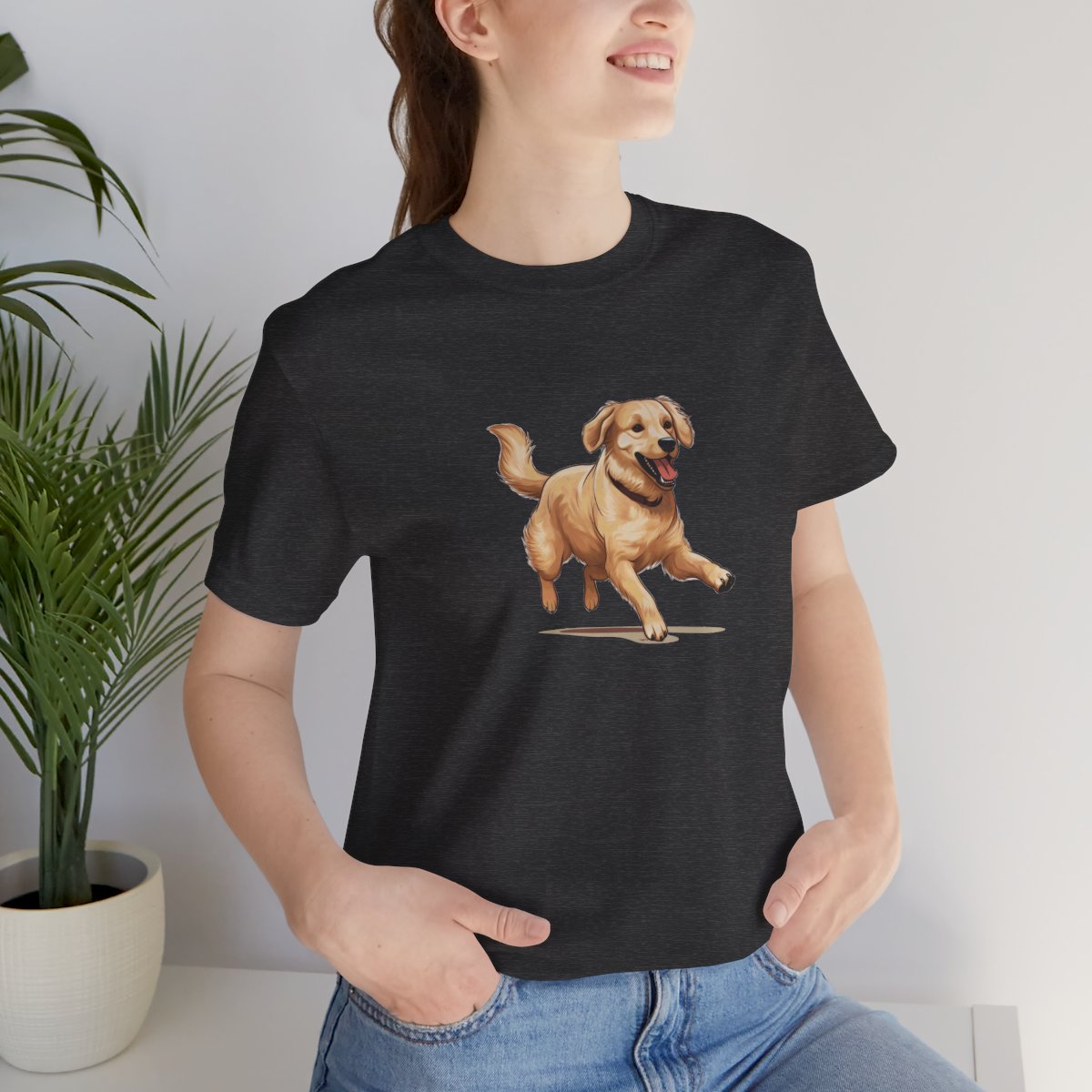 Playful Puppers Golden Retriever - Men's Tee - lifestyle